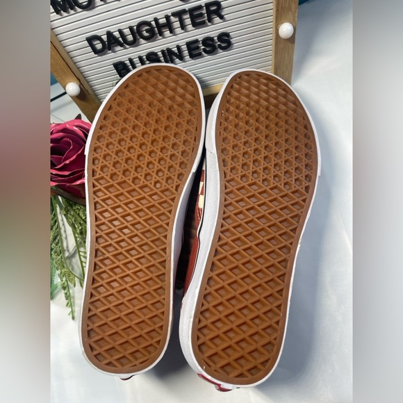 Vans Red Checkered Slip-On Shoes - Picture 3 of 4